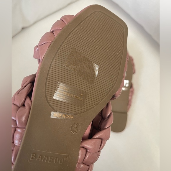 NWB Bamboo Mauve Braided Sandals - Picture 5 of 6